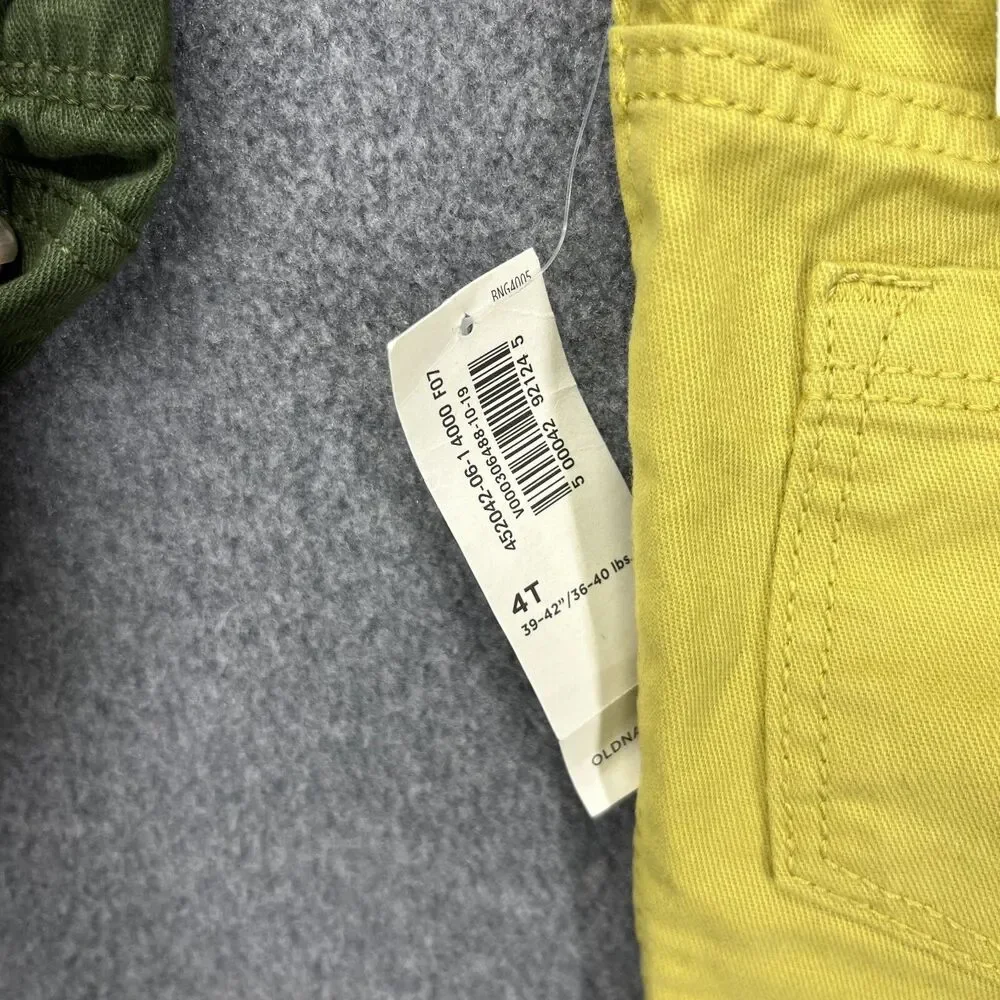 2x Old Navy Girls Jeggings 4T‎ Extra Stretch Denim Elastic Waist Pull On Lot
